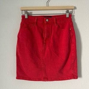 NWOT Sanctuary Red Denim Mini Skirt